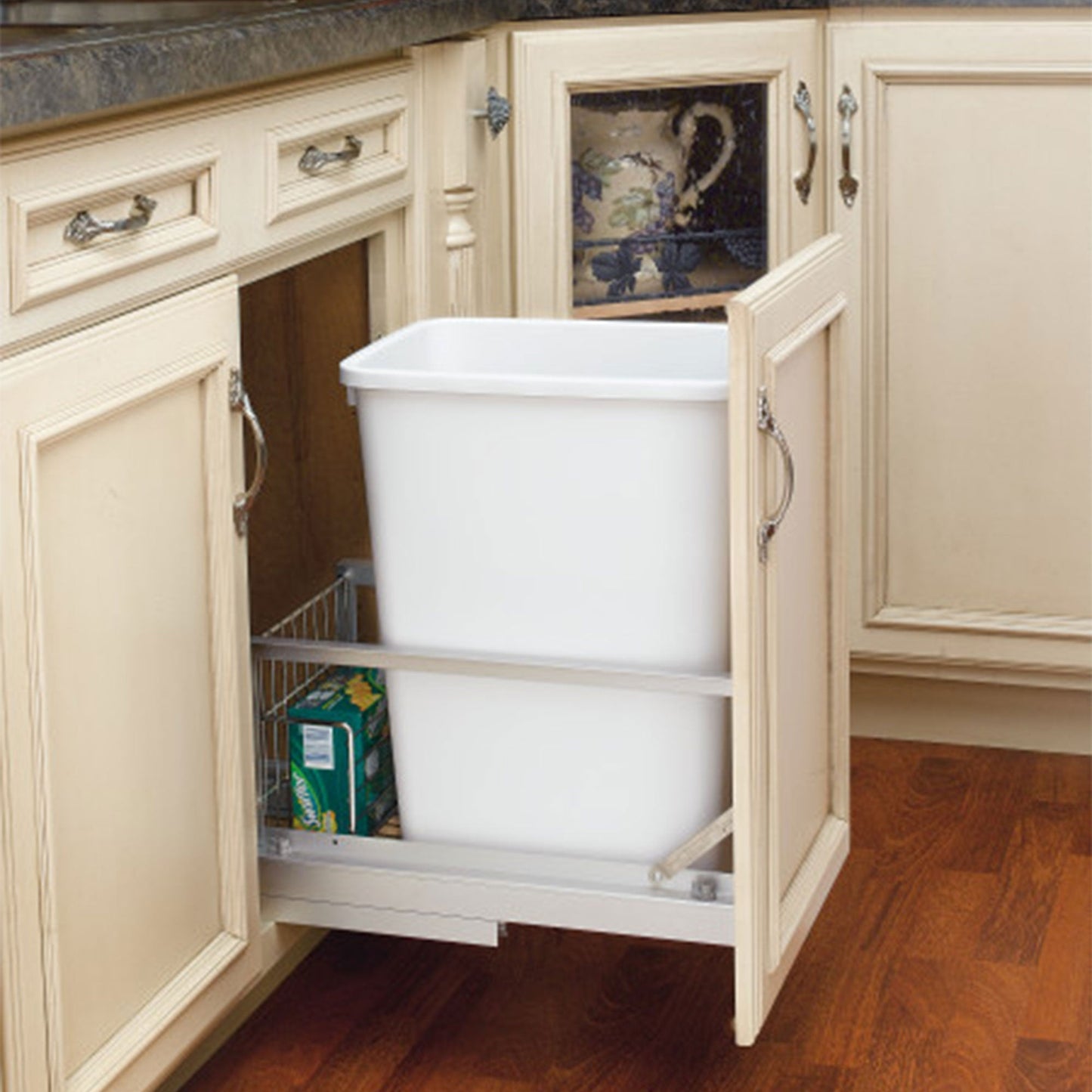 Rev-A-Shelf Reduced Depth Pullout 35 qt. Trash Can w/ Soft-Close, 5349-15DM18-1