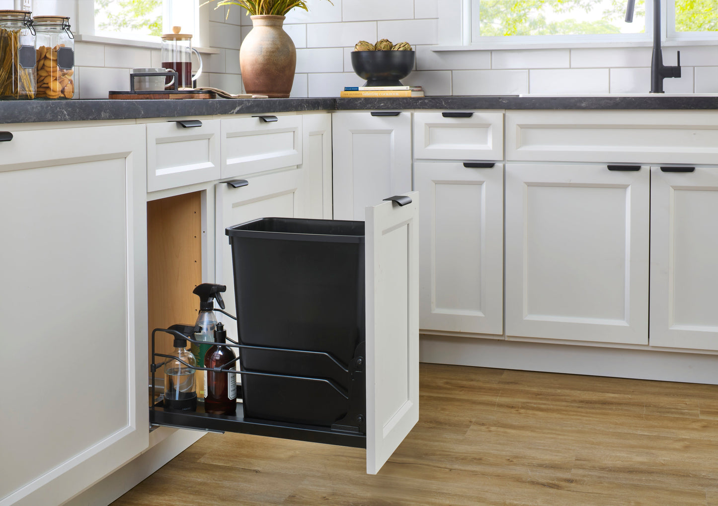 Rev-A-Shelf Pullout Kitchen Trash Can 35 qt. with Soft-close, 53WC-1535SCDM-112