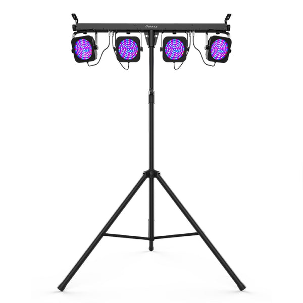 CHAUVET 4 BAR 4BAR DMX LED Stage Wash Light System w/ Case, Foot Switch & Tripod