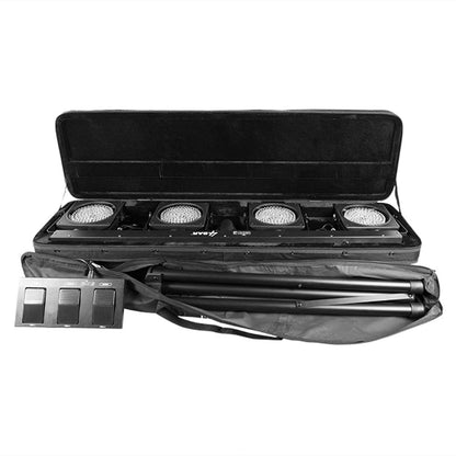 CHAUVET 4 BAR 4BAR DMX LED Stage Wash Light System w/ Case, Foot Switch & Tripod