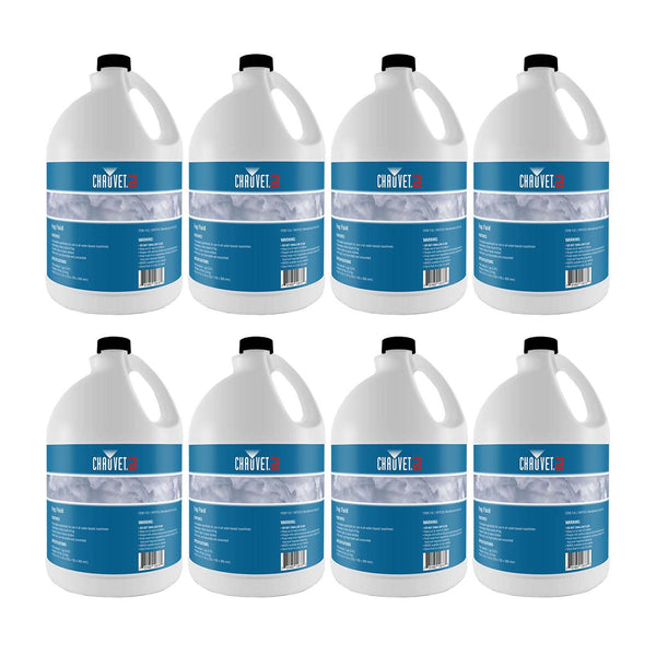 Chauvet DJ 1 Gallon of Fog Smoke Juice Fluid for Fog Machines (8 Pack) | 8 x FJU