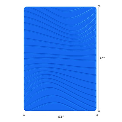 Big Joe Aquaria Roll Up 2 Person Swimming Pool Ripple Comfort Lounge Float, Blue