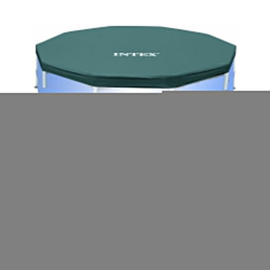 Intex 15 Foot Round Frame Easy Set Above Ground Swimming Pool Cover (2 Pack)