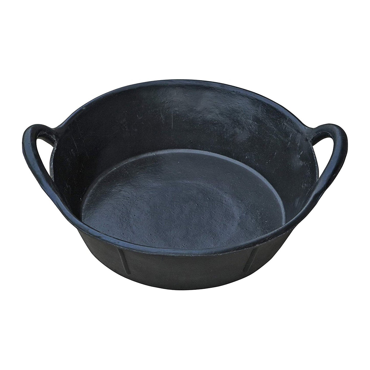 Little Giant 3 Gal Durable Rubber Flat Farm Livestock Feed Utility Pan, Black