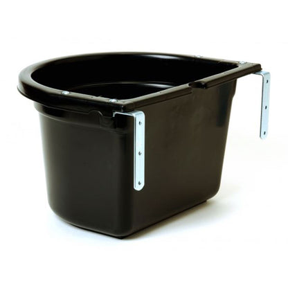 Little Giant 20 Quart Heavy Duty Mountable Plastic Fence Feeder Bucket, Black