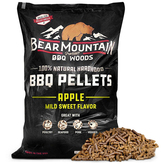 Bear Mountain BBQ Premium All Natural Hardwood Apple Smoker Pellets, 40 Pounds