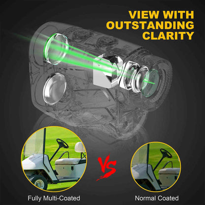 ACEGMET 1100 Yard 8 Mode Golf Laser Rangefinder with 6x Magnification, Black