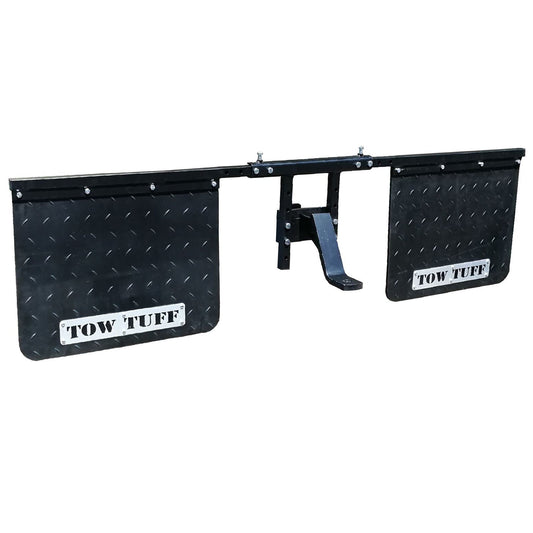 Tow Tuff 2418AMF 18" x 24" Universal Hitch Mount Rubber Rear Towing Mud Flaps - Find Fresh Goods