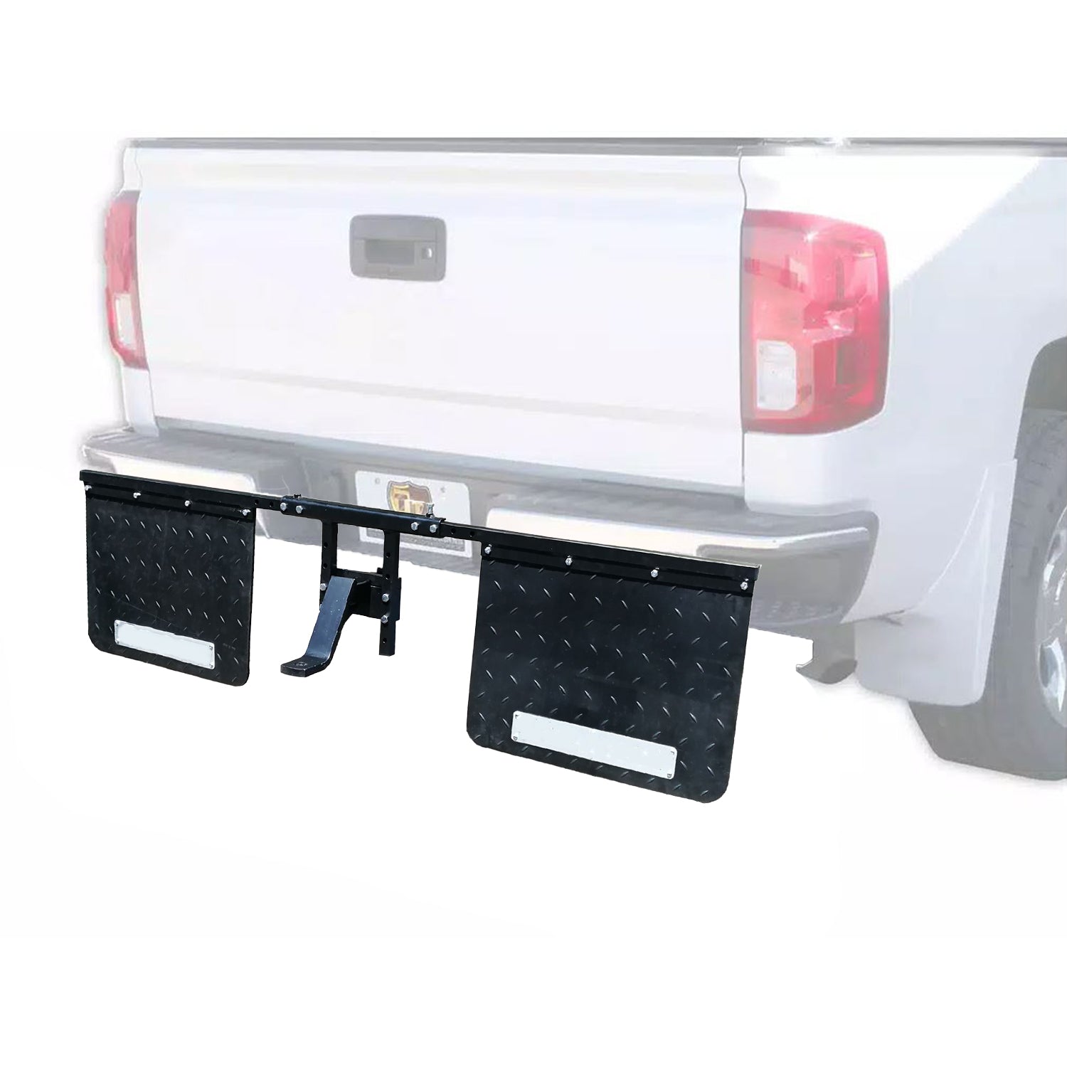Tow Tuff 2418AMF 18" x 24" Universal Hitch Mount Rubber Rear Towing Mud Flaps - Find Fresh Goods