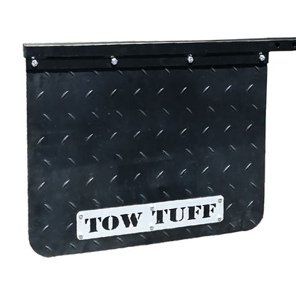 Tow Tuff 2418AMF 18" x 24" Universal Hitch Mount Rubber Rear Towing Mud Flaps - Find Fresh Goods