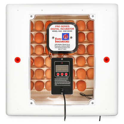 Farm Innovators 4250 Digital Circulated Air Incubator, w/Auto Egg Turner, White