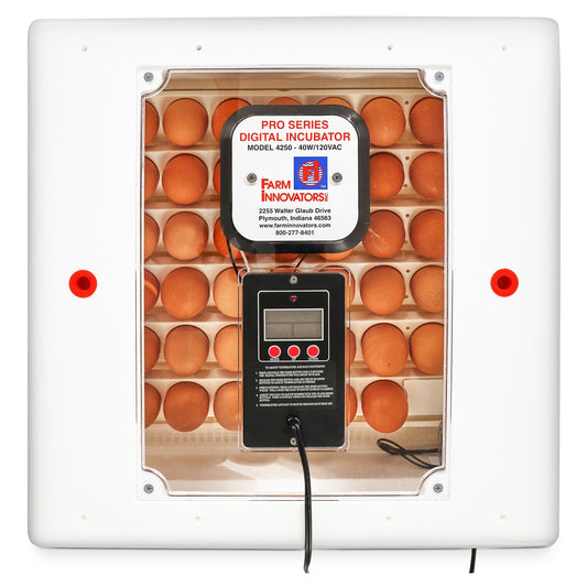 Farm Innovators 4250 Digital Circulated Air Incubator, w/Auto Egg Turner, White