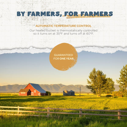 Farm Innovators Oversized 5 Gallon Plastic Flat Heated Bucket, 120 Watt (3 Pack)