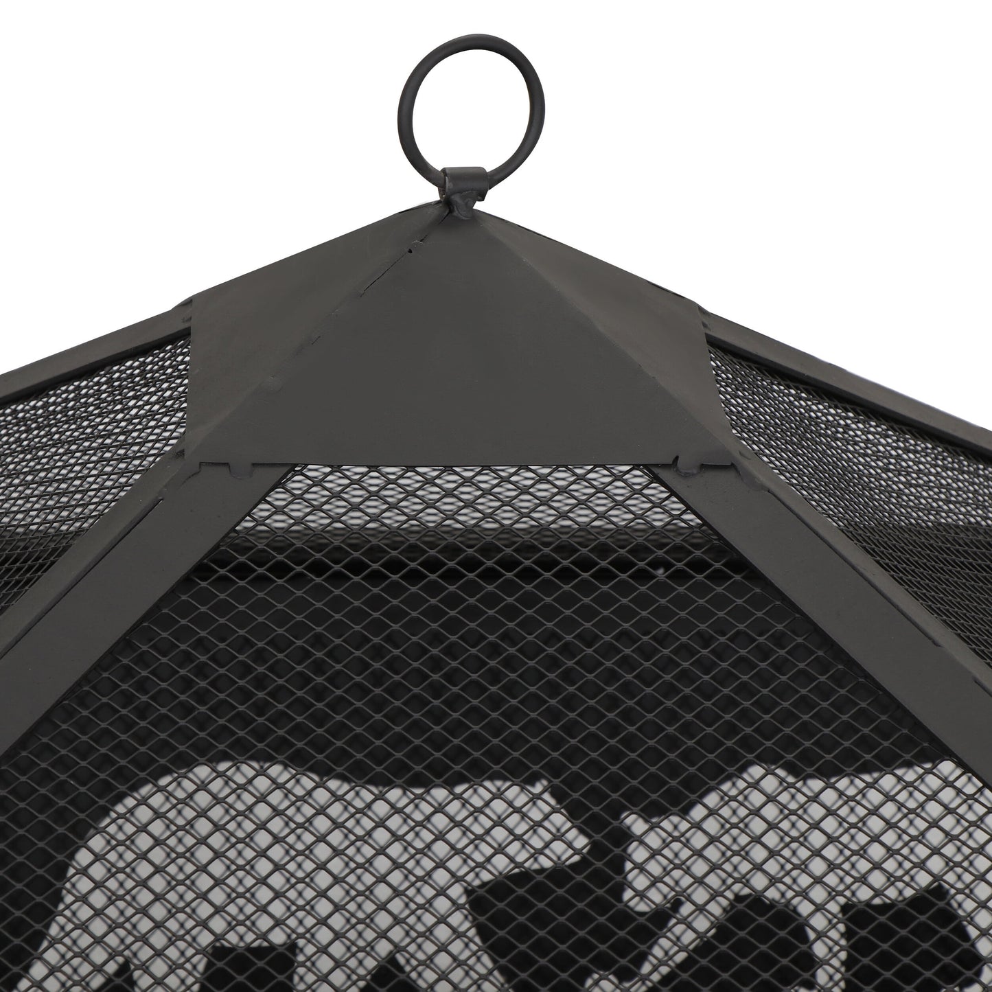 SuperDeal Patio Yard Fire Pits Wood Burning Outdoor Fireplace W/Rain Cover & Poker