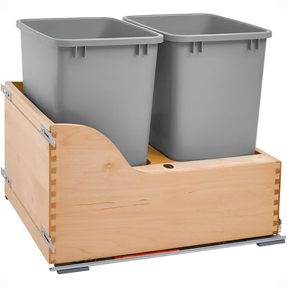 Rev-A-Shelf Double Pullout Trash Cans 35 qt. w/ Soft-close Slides, 4WCSC-2135DM-2