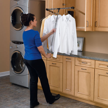 Rev-A-Shelf 21.5" - 26" Adjustable Pulldown Closet Rod, Chrome, CPDR-1826