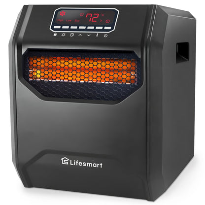 LifeSmart LifePro 1500W 6 Element Infrared Large Room Space Heater w/ Remote