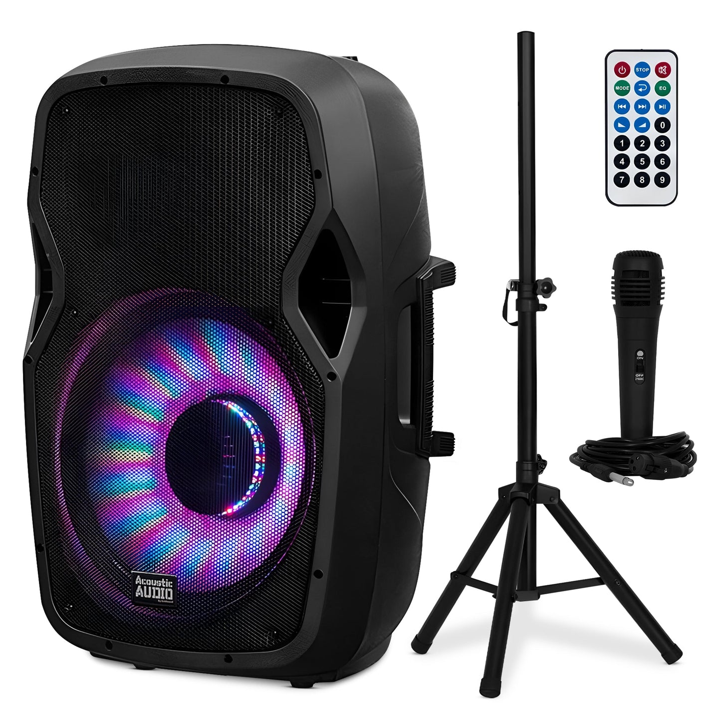 Acoustic Audio by Goldwood AA15LBS 15 Inch 1000W Bluetooth LED Speaker System