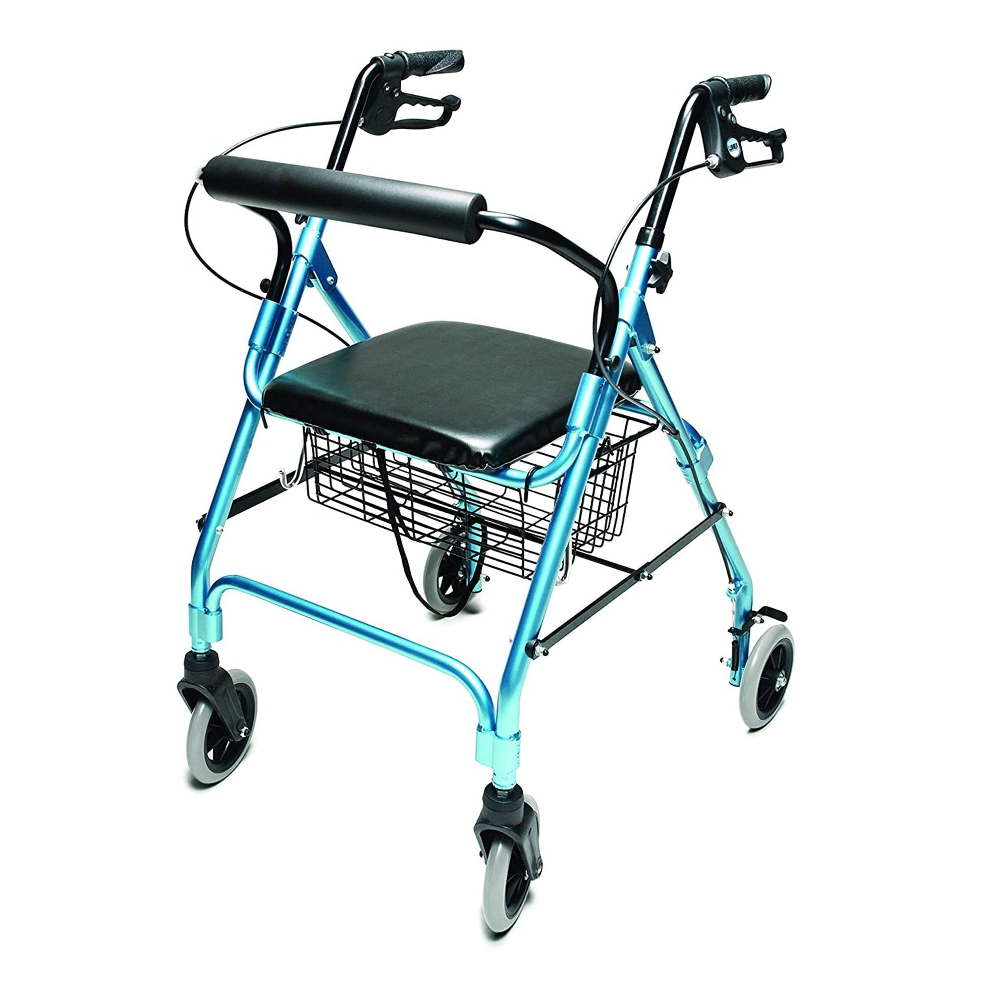 Graham Field Lumex Walkabout Lite Rollator with Seat and 6 Inch Wheels, Aqua - Find Fresh Goods