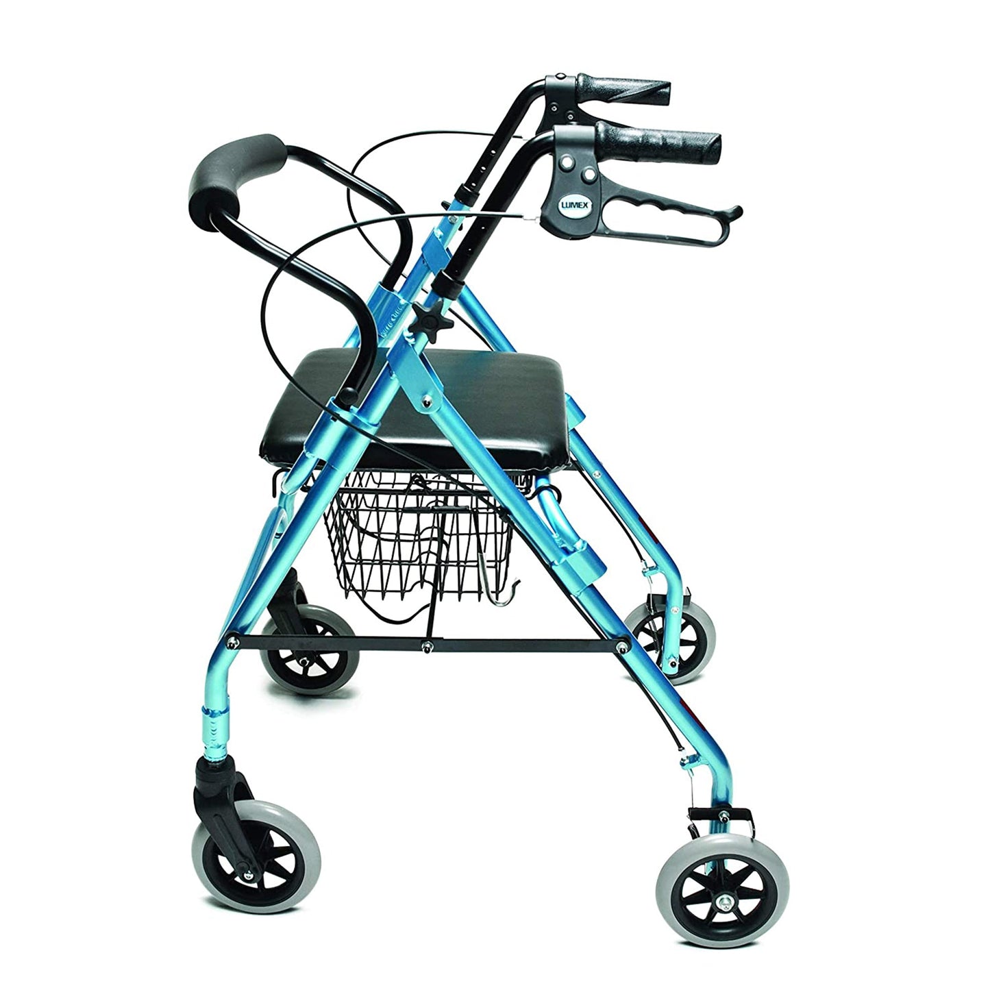 Graham Field Lumex Walkabout Lite Rollator with Seat and 6 Inch Wheels, Aqua - Find Fresh Goods