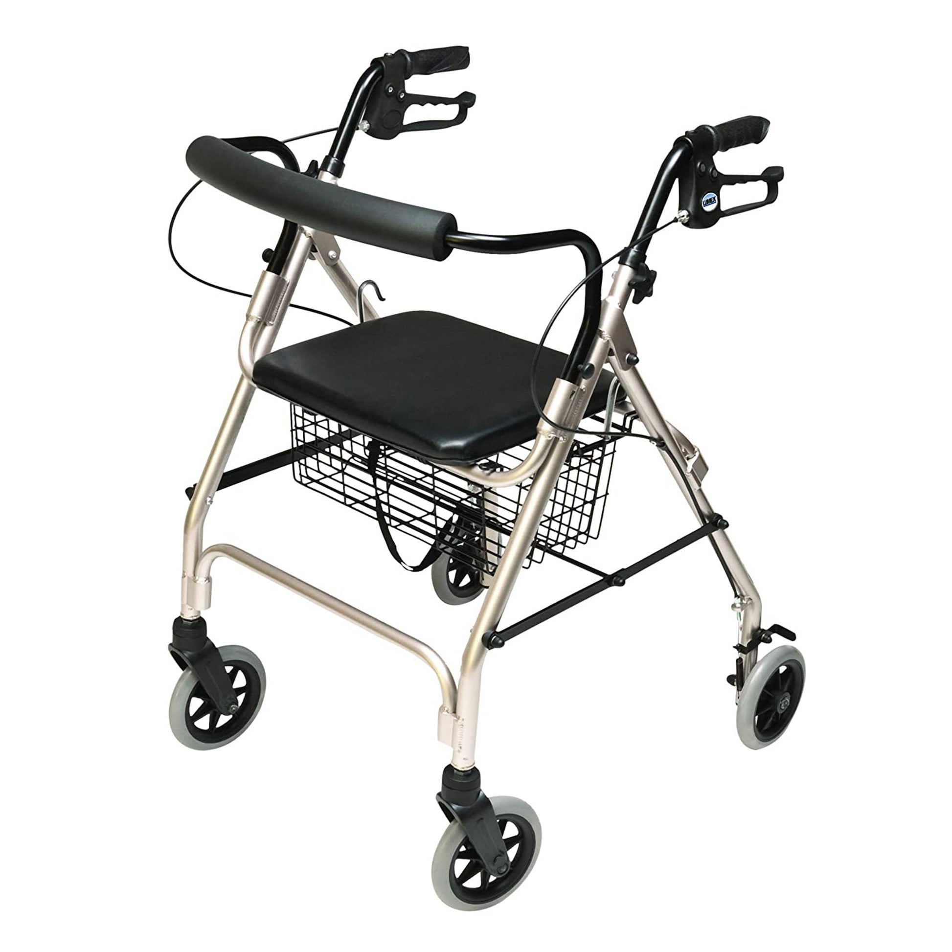 Graham Field Lumex Walkabout Lite Rollator with Seat & 6 Inch Wheels, Champagne - Find Fresh Goods