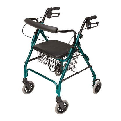 Graham Field Lumex Walkabout Lite Rollator with Seat and 6 Inch Wheels, Teal - Find Fresh Goods