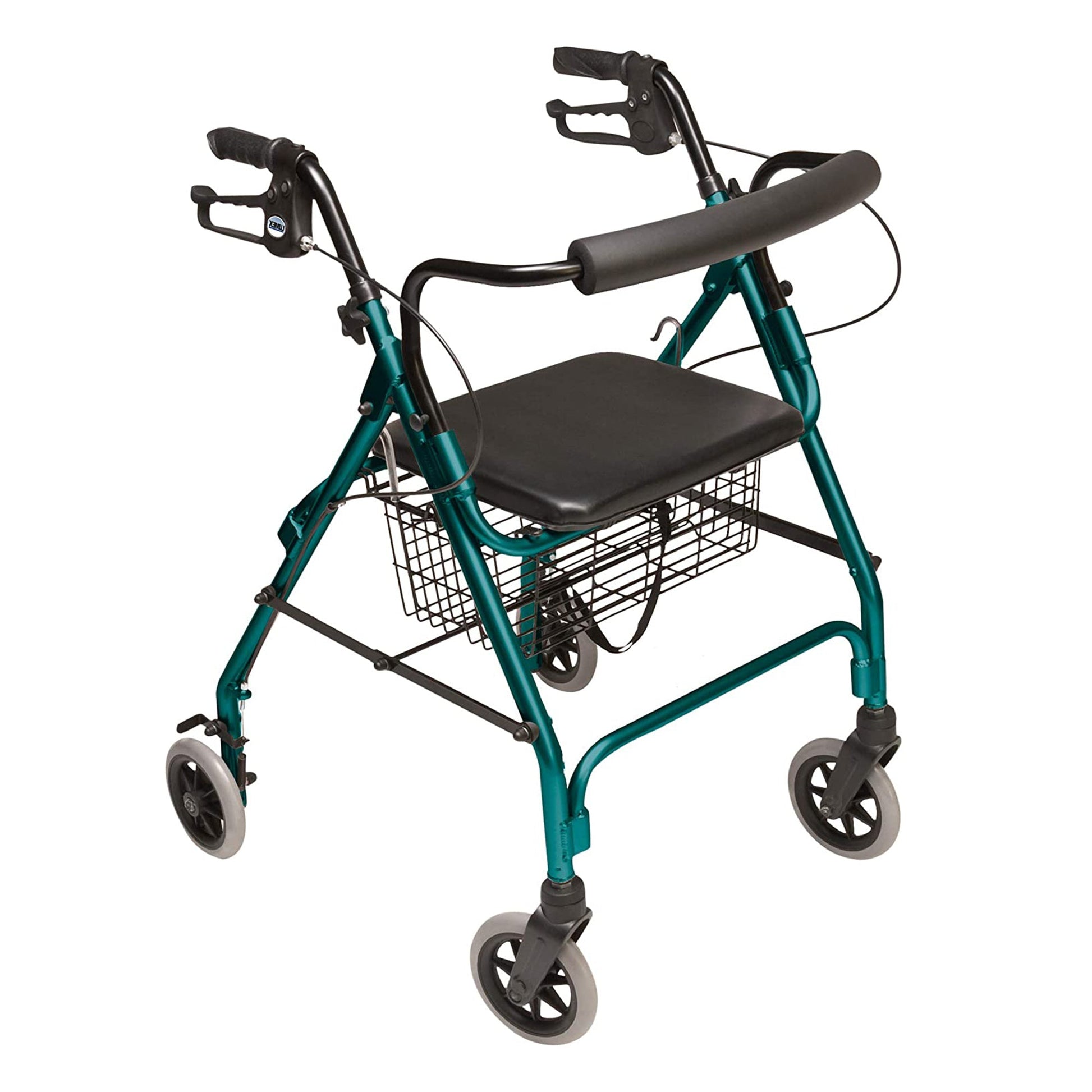 Graham Field Lumex Walkabout Lite Rollator with Seat and 6 Inch Wheels, Teal - Find Fresh Goods