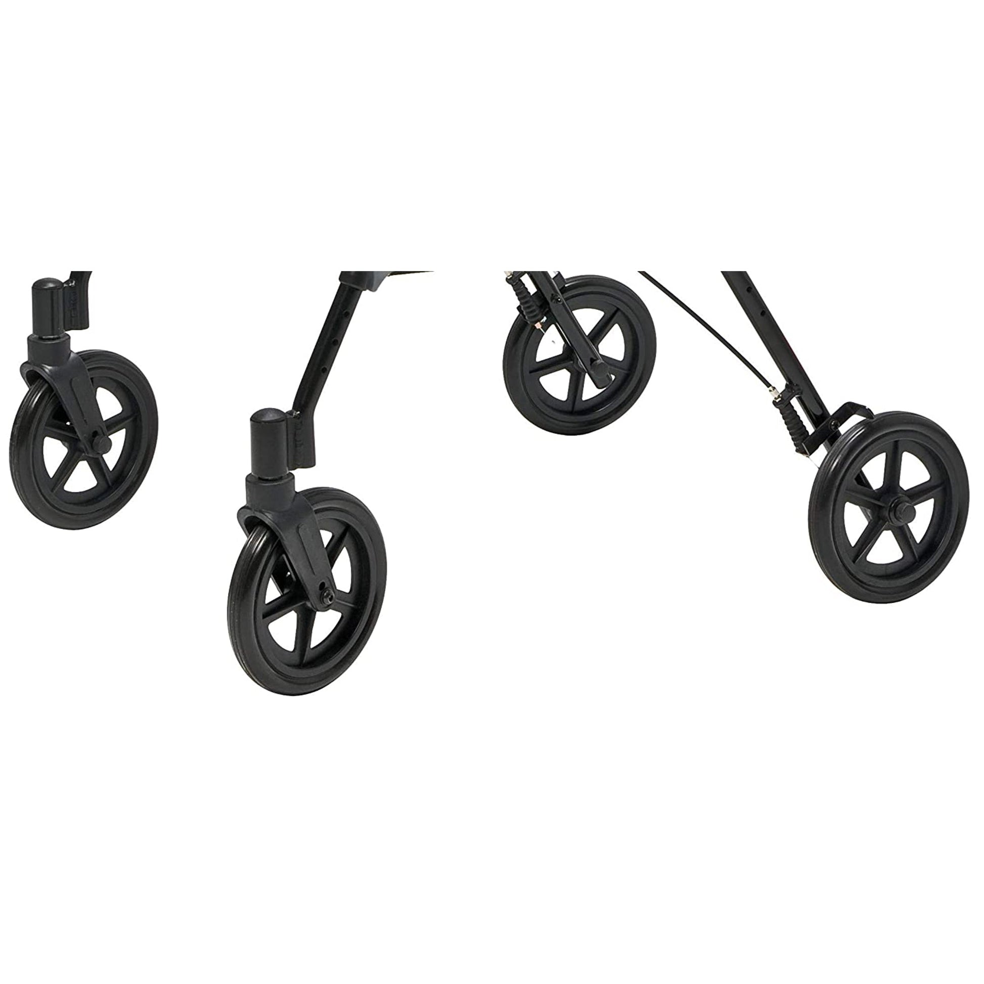 Lumex Set N' Go Wide 2-In-1 Height Adjustable Rollator Walker with Pouch, Silver - Find Fresh Goods