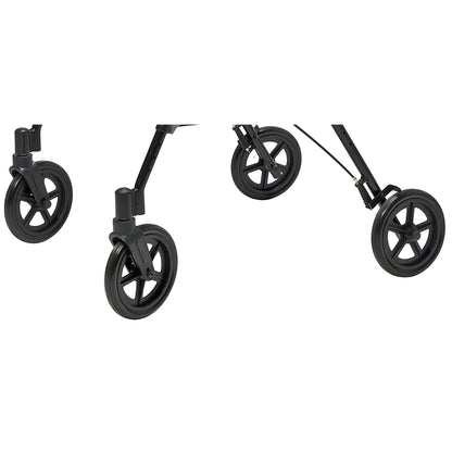 Lumex Set N' Go Wide 2-In-1 Height Adjustable Rollator Walker with Pouch, Silver - Find Fresh Goods