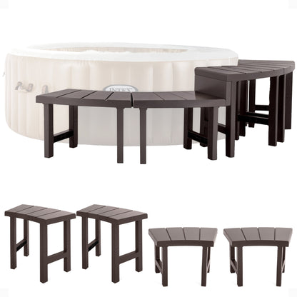 Intex 28515E 2 Medium PureSpa Accessories Benches, Compatible w/ 4 Person Spas