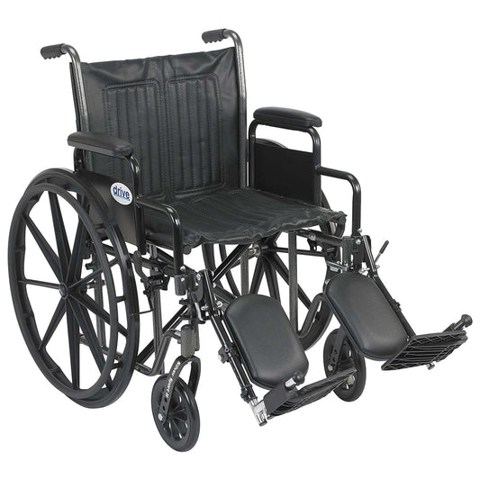 Drive Medical SSP220DDA-ELR Silver Sport 2 Wheelchair with 20 Inch Wide Seat - Find Fresh Goods