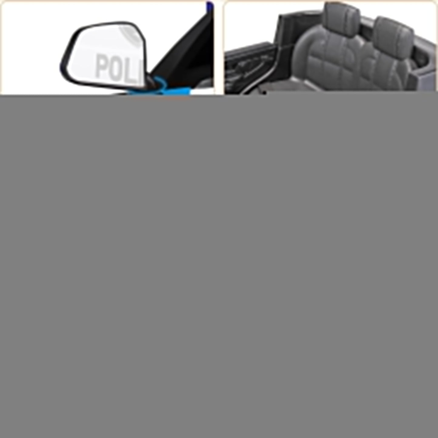 TOBBI 12 Volt Battery Powered Ride On Police SUV for Kids Ages 3 Years, Black