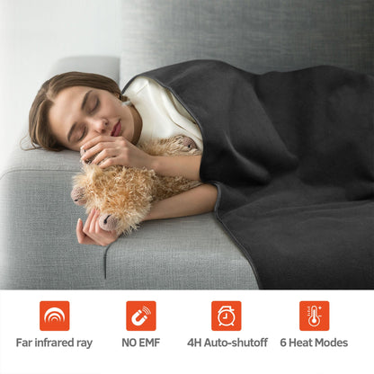 UTK 36 x 24 Inch Far Infrared Heating Pad for Pain Relief with Smart Controller