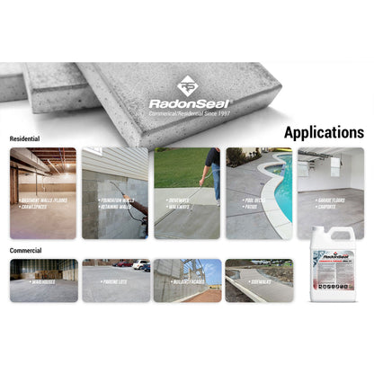 RadonSeal Deep Penetrating Concrete Sealer for Basement Walls (2.5 Gallons)