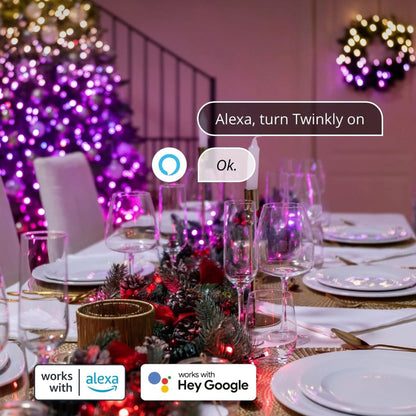 Twinkly Strings App-Controlled Smart LED Christmas Lights 400 Multicolor (4Pack)