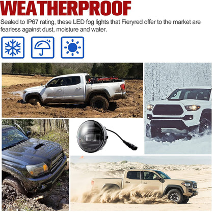 Fieryred LED Fog Light, Compatible w/ Tacoma, Tundra, & Solara, Bumper Placement - Find Fresh Goods