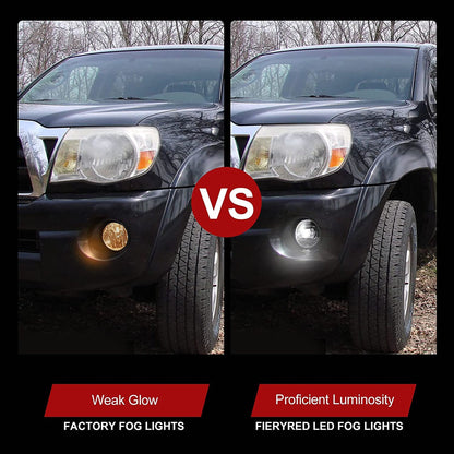 Fieryred LED Fog Light, Compatible w/ Tacoma, Tundra, & Solara, Bumper Placement - Find Fresh Goods