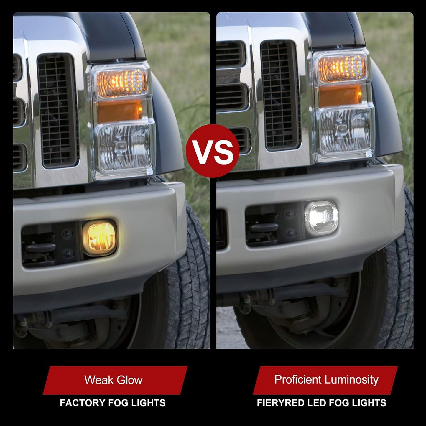 Fieryred LED Fog Light, Compatible with F250, F350, and F450, Front Placement - Find Fresh Goods