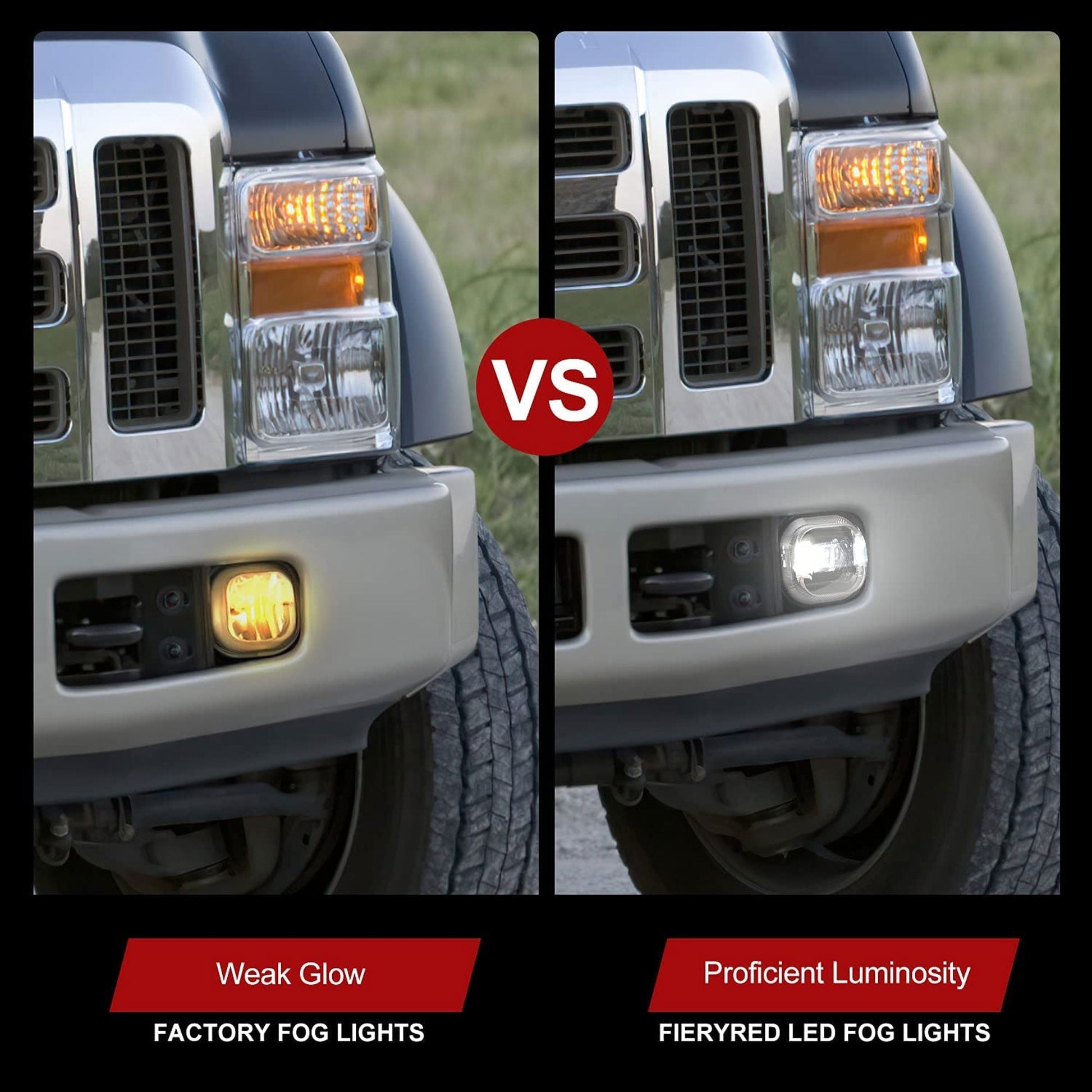 Fieryred LED Fog Light, Compatible with F250, F350, and F450, Front Placement - Find Fresh Goods