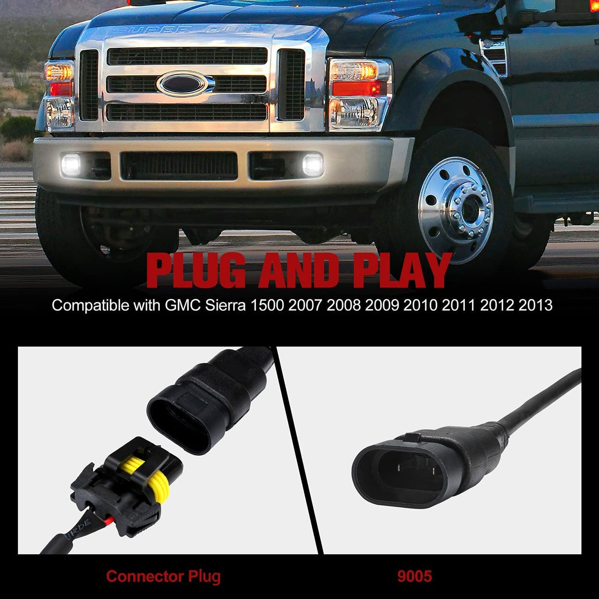 Fieryred LED Fog Light, Compatible with F250, F350, and F450, Front Placement - Find Fresh Goods