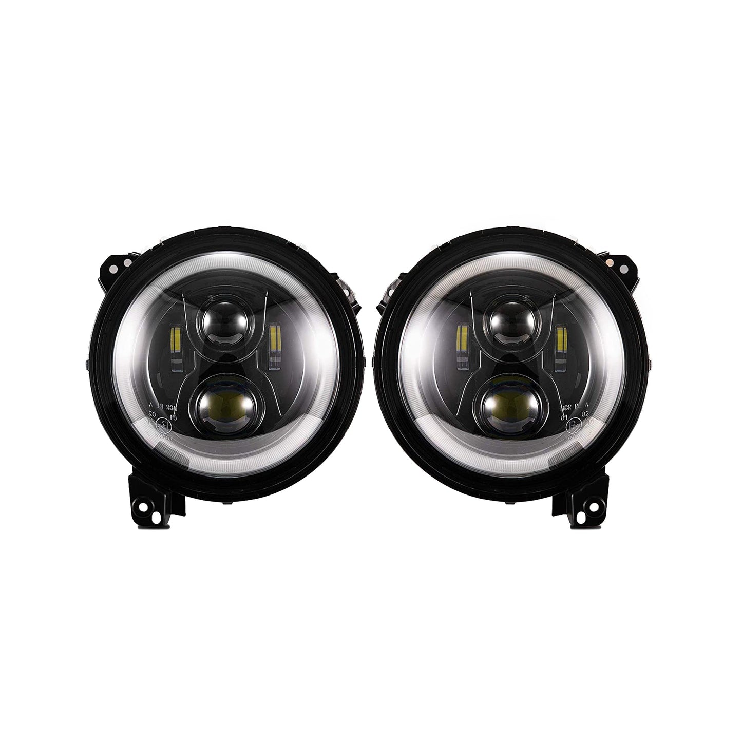 Fieryred 9" LED Halo Angel Eyes Headlights, Compatible w/ Wrangler JL 2018-2021 - Find Fresh Goods