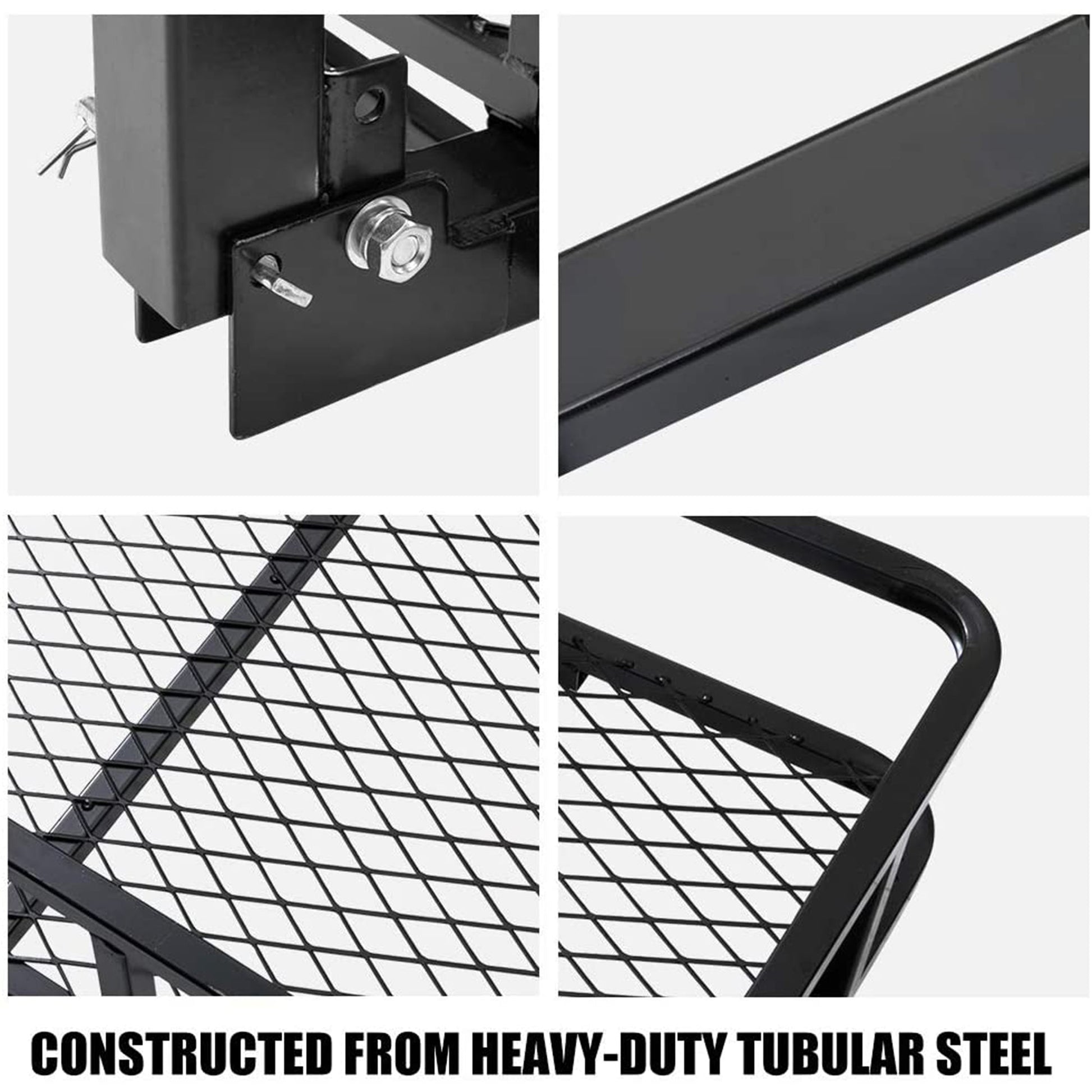 Fieryred Folding Steel Mesh Cargo Carrier Luggage Basket with 500 Pound Capacity - Find Fresh Goods