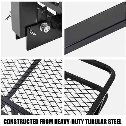 Fieryred Folding Steel Mesh Cargo Carrier Luggage Basket with 500 Pound Capacity - Find Fresh Goods