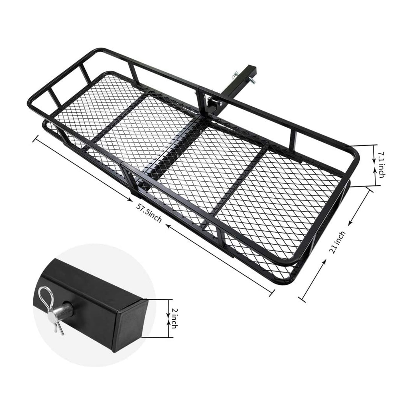 Fieryred Folding Steel Mesh Cargo Carrier Luggage Basket with 500 Pound Capacity - Find Fresh Goods