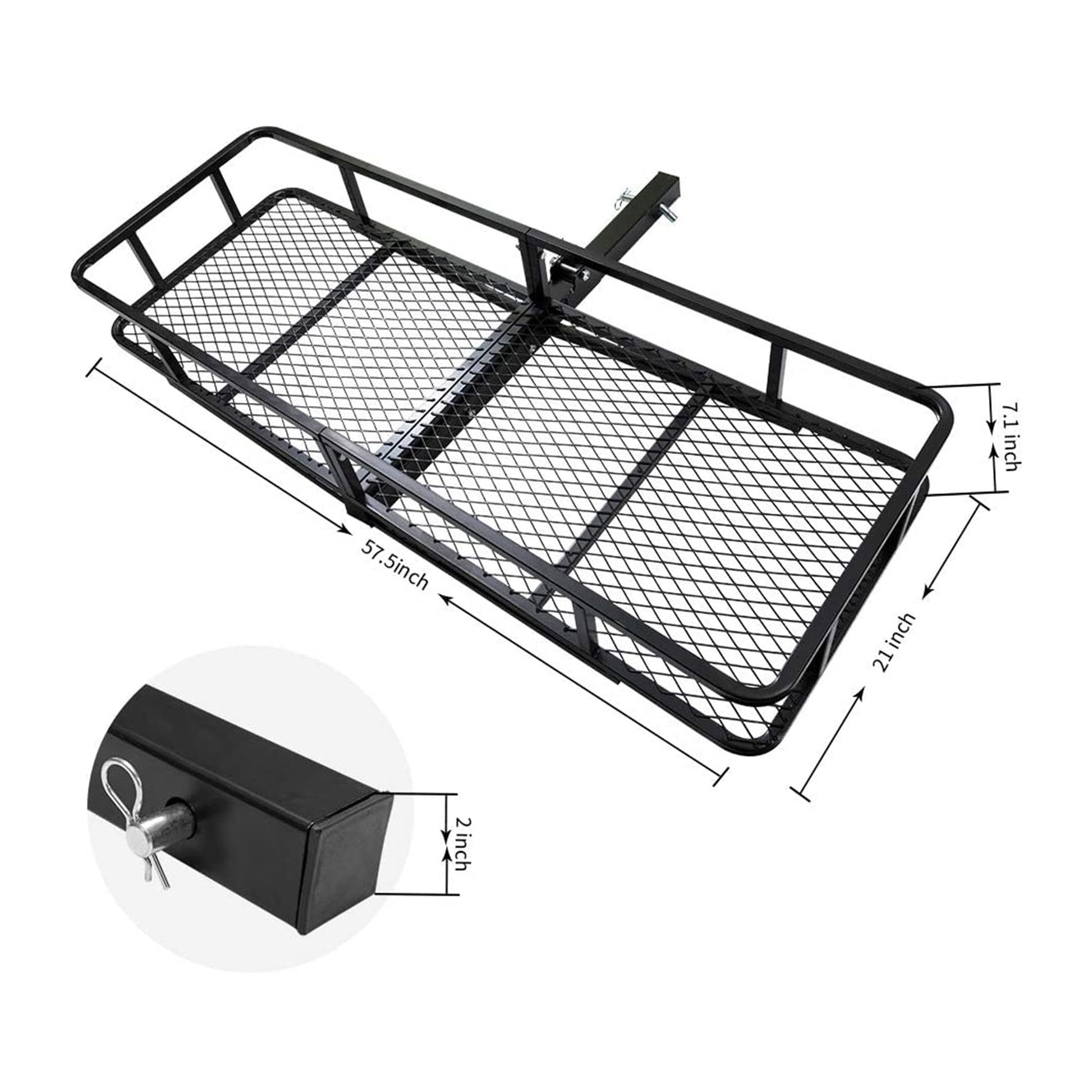 Fieryred Folding Steel Mesh Cargo Carrier Luggage Basket with 500 Pound Capacity - Find Fresh Goods