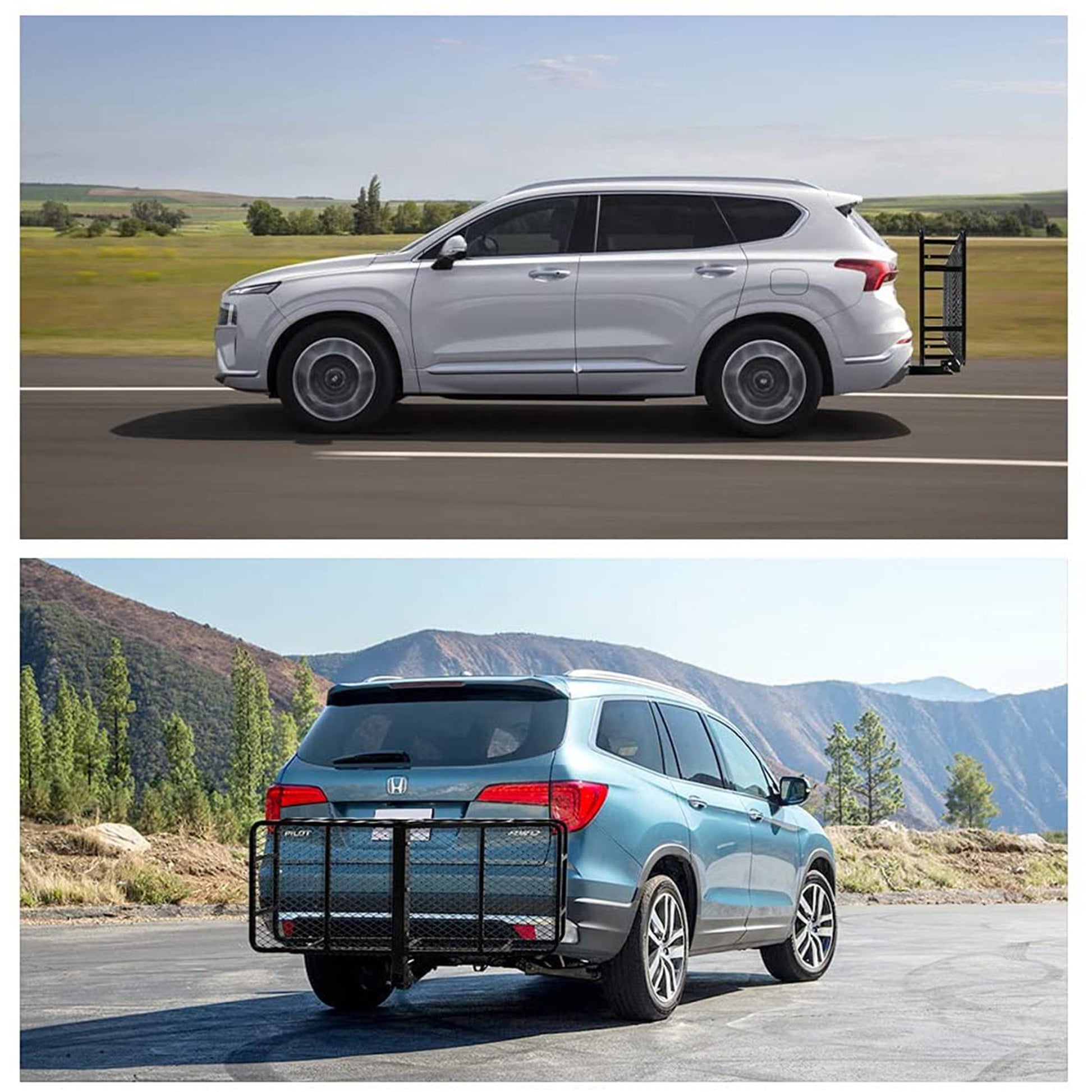 Fieryred Folding Steel Mesh Cargo Carrier Luggage Basket with 500 Pound Capacity - Find Fresh Goods