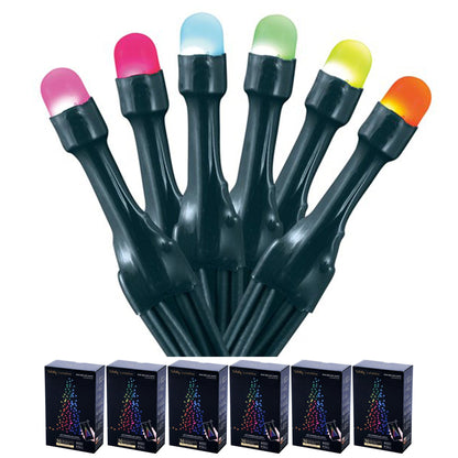 Home Heritage 16.3' Wrapped Dome Holiday Lights, App Control, 50 RGB LEDs,6 Pack