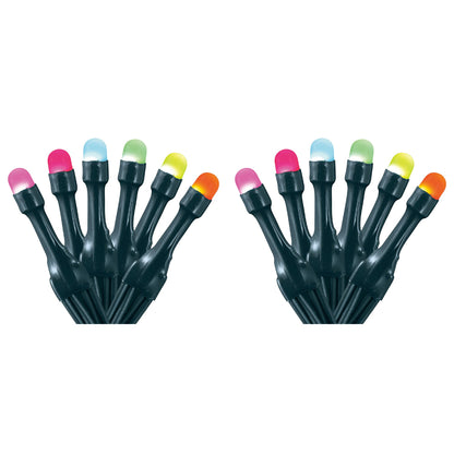 Home Heritage 33' Wrapped Dome Holiday Lights, App Control, 100 RGB LEDs, 2 Pack