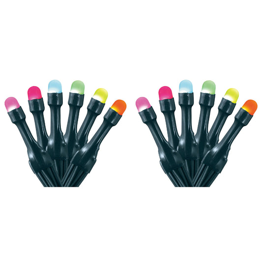 Home Heritage 33' Wrapped Dome Holiday Lights, App Control, 100 RGB LEDs, 2 Pack