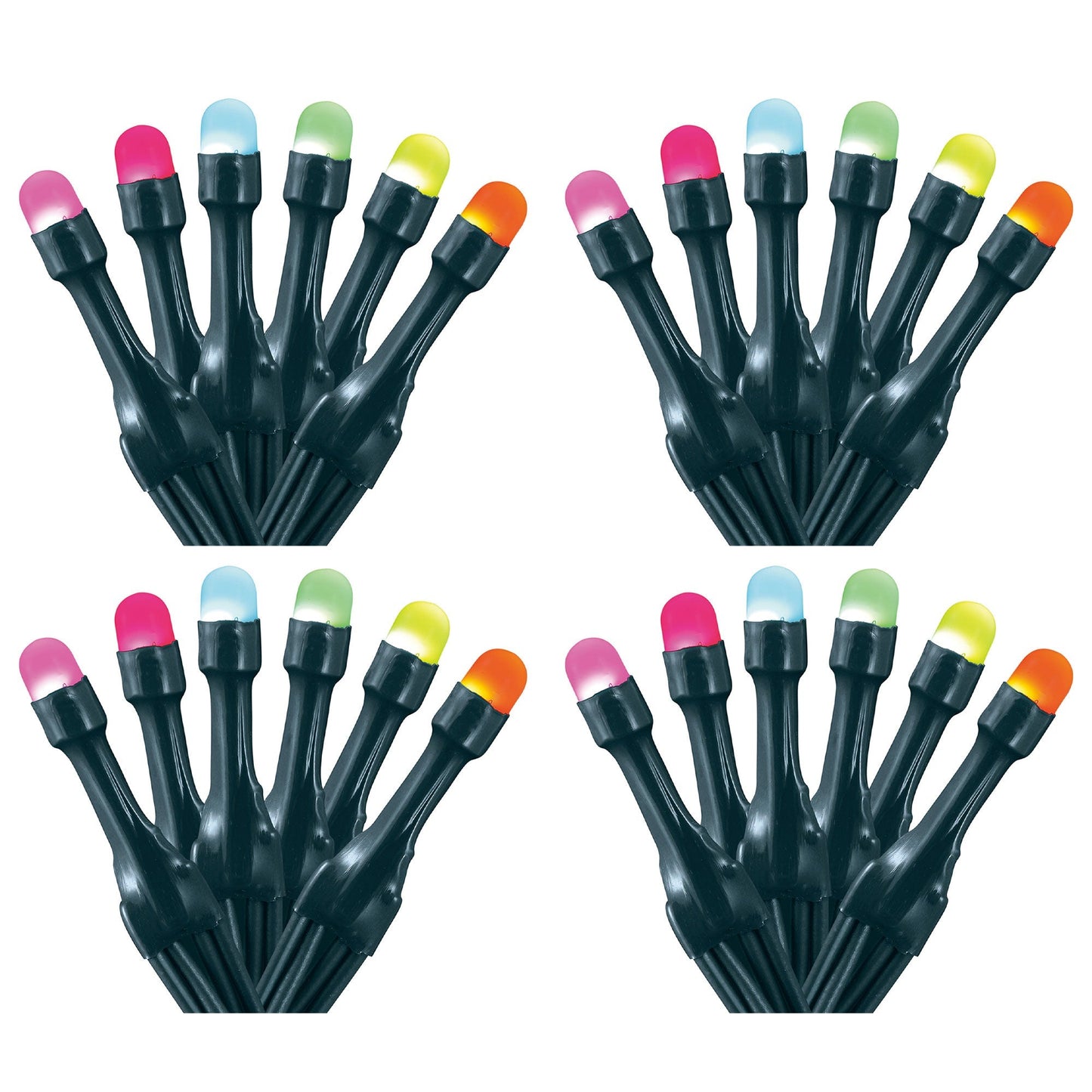 Home Heritage 33' Wrapped Dome Holiday Lights, App Control, 100 RGB LEDs, 4 Pack